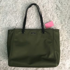Brand new olive green Kate Spade tote bag